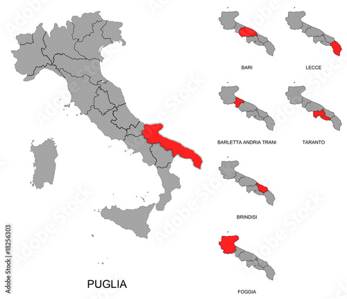 Illustration: Puglia e province Puglia e province