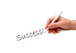 Man's hand writing