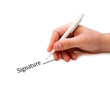 Man hand writing