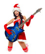 girl playing a guitar