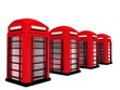 Red 3d image of london telephone