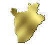 Burundi 3d Golden Map Burundi 3d Golden Map