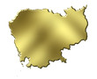 Cambodia 3d Golden Map Cambodia 3d Golden Map