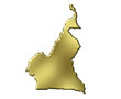 Cameroon 3d Golden Map Cameroon 3d Golden Map