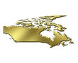 Canada 3d Golden Map Canada 3d Golden Map