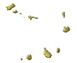 Cape Verde 3d Golden Map Cape Verde 3d Golden Map