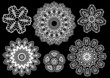 Delicate lace doilies, vector pattern