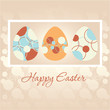 Easter greeting card with Easter eggs