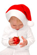 Child plays with christmas toy Child plays with christmas toy