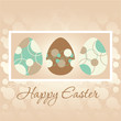 Easter greeting card with Easter eggs Easter greeting card with Easter eggs