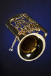 Euphonium tuba Isolated on Blue