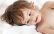 Photo: Little girl in bed Little girl in bed