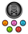 Skull button icon