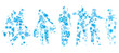 Christmas snowflakes silhouettes 1