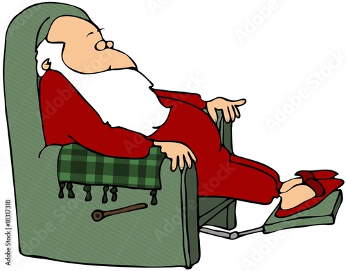 Sleep Chair on Santa Sleeping In A Chair    Caraman  18317318   See Portfolio
