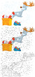 Reindeer extricates Santa that got stuck in chimney