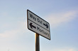 Life of death sign, choice. Taken at an angle.