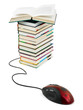 Computer mouse and books Computer mouse and books