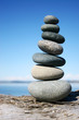 Balancing Rocks on Log