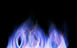 Blue technical isolated flames Blue technical isolated flames