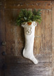 rustic christmas stocking for front door