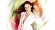 Design with beautiful futuristic girl Design with beautiful futuristic girl