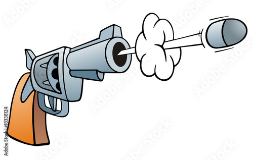 Illustration: Revolverschuß Revolverschuß