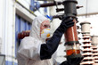 researcher at the power plant