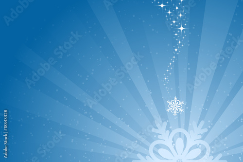 Blue Christmas Snowflake Background
