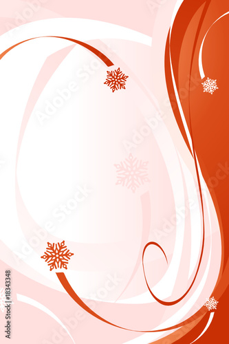Red Christmas Snowflake Background