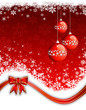 Christmas greetings card with snow
