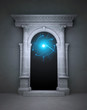 Mysterious magic portal with corinthian columns