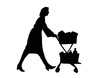 Shopping silhouette Shopping silhouette