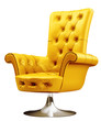 Gelb Sessel mit clipping path 3d