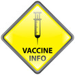 "Vaccine Info" Sign (diamond - roadsign style - shiny - vector)