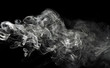 White smoke over black background White smoke over black background