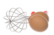 Egg Beater and Eggs Isolated