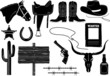 Cowboy silhouettes of West life