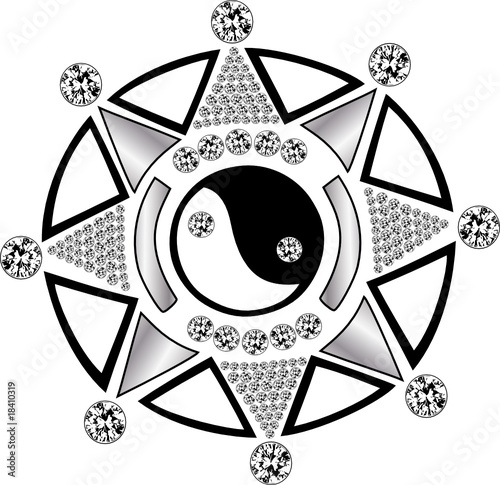 yin and yang tattoo. Strass, Diamant, Yin Yang