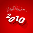 Vector greeting card 2010. Editable. No mesh.