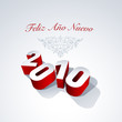 Vector french greeting card 2010. Editable. No mesh.