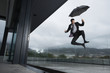 Man in the rain