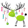 Christmas  reindeer with gift  for you