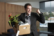Happy jobless man