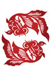 Chinese scissor-cut -cute fish Chinese scissor-cut -cute fish