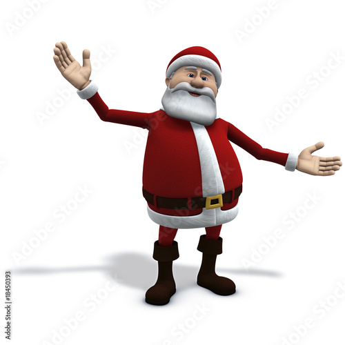 Illustration: santa welcomes you santa welcomes you