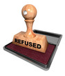 stamp wooden refused