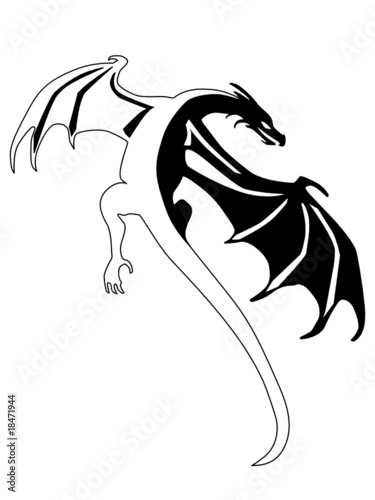 lack and white dragon tattoo Black And White Dragon Tattoo. lack and white dragon tattoo