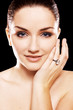 Beautiful woman wearing ring