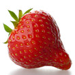 Photo: A red strawberry, isolated on a white background. A red strawberry, isolated on a white background.